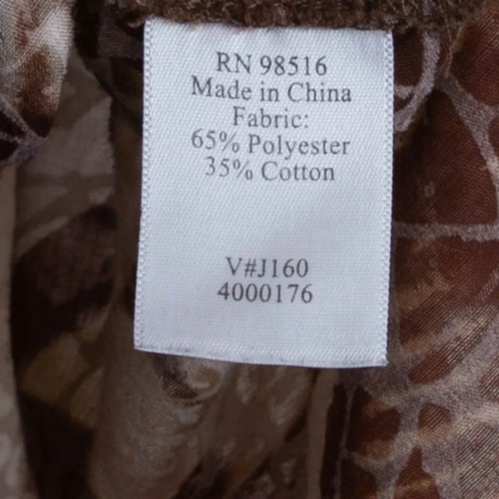 Coldwater Creek Womens 2X Animal Print Pleated Button Front Tunic Top Artsy Work - Picture 7 of 9